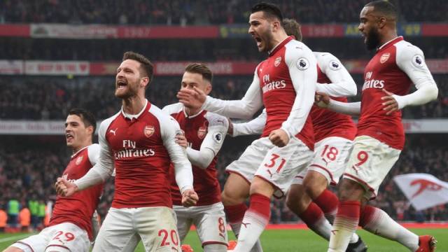 高清：英超阿森纳2-0 梅里诺传射萨卡破门